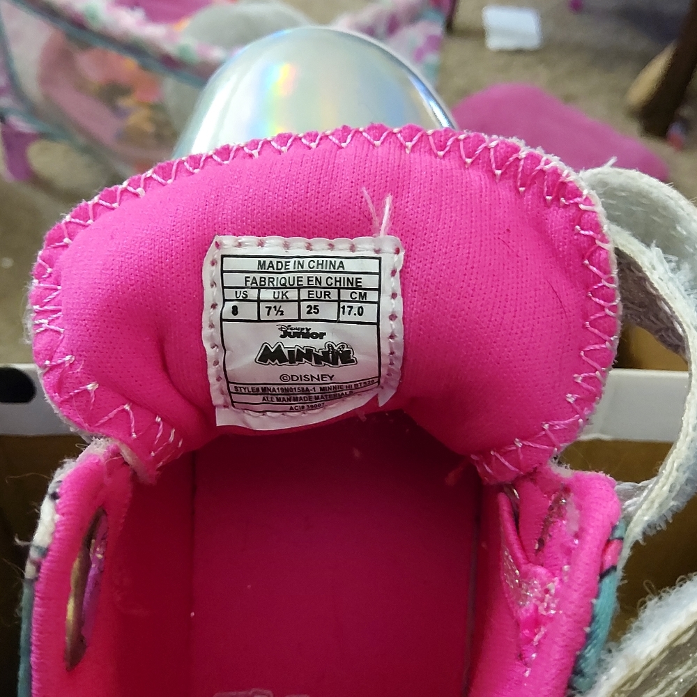 Girls Minnie Mouse shoes size 8